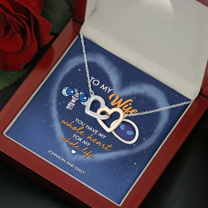 Couple You Have My Whole Heart - Personalized Interlocking Hearts Necklace - Jewelry - GoDuckee