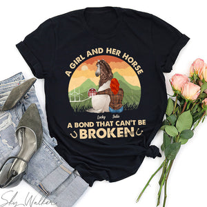 A Girl And Her Horse - A Bond That Can't Be Broken, Personalized Shirt - Shirts - GoDuckee