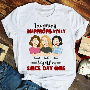 Laughing Inappropriately Together - Personalized Shirts - Gift For Besties - Shirts - GoDuckee