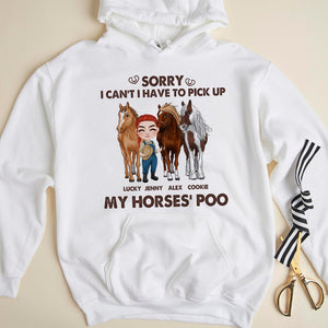 Sorry I Can't, Gift For Horse Lover, Personalized Shirt, Horses Shirt, Anniversary Gift - Shirts - GoDuckee