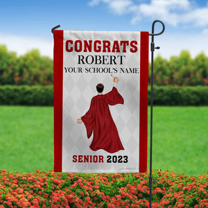 Graduation Congrats Senior 2023, Personalized Flag - Flag - GoDuckee