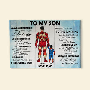 To My Son Always Remember How Much I Love You Personalized Canvas Print - Poster & Canvas - GoDuckee