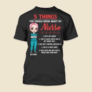 Personalized Nurse's Husband Shirts - 5 Things You Should Know About My Nurse - Shirts - GoDuckee