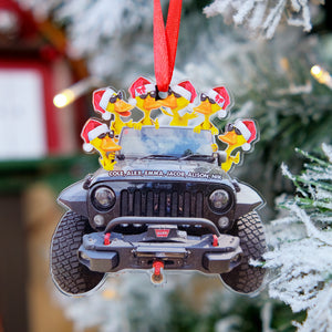 Valentine's Day Gift For Couple's Journey Duck Lovers - Personalized Christmas Ornament - Upload Your Vehicle Image - Ornament - GoDuckee