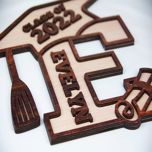 Graduation Class Of 2022 - Personalized Layered Wood Sign Stand - Wood Sign - GoDuckee