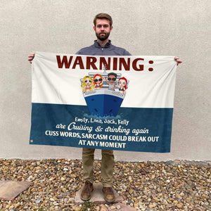 Cruising Warning - Personalized House Flag - Flag - GoDuckee