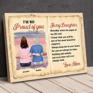 I'm So Proud Of You, Personalized Canvas Print, Sitting With Mom Canvas Print, Mother's Day Gift, Birthday Gift For Mom - Poster & Canvas - GoDuckee
