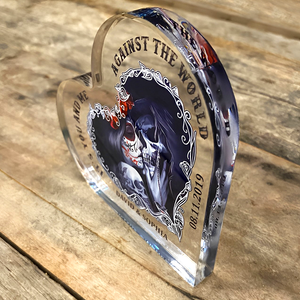 It's You And Me, Personalized Heart Shaped Acrylic Plaque, Gift For Couple - Decorative Plaques - GoDuckee