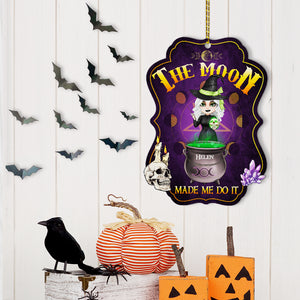 Witch Making Potion, The Moon Made Me Do It, Personalized Witch Christmas Ornament - Ornament - GoDuckee