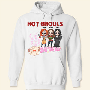 Hot Ghouls Slay The Day, Personalized Shirts, Halloween Horror Gift For Besties - Shirts - GoDuckee