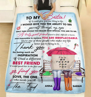 If I Had A Different Best Friend I Would Punch Her In The Face And Go Kind You, Blanket Gift Best Friend - Blanket - GoDuckee