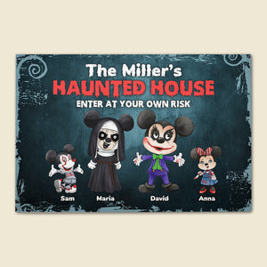 Enter At Your Own Risk Personalized Halloween Doormat - Doormat - GoDuckee