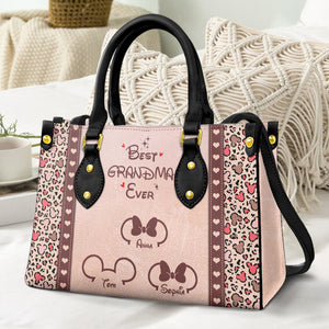 Grandma Personalized Leather Bag 04QHLH080223 - Leather Bag - GoDuckee