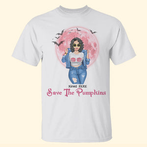 Breast Cancer Save The Pumpkins Custom Shirts - Shirts - GoDuckee