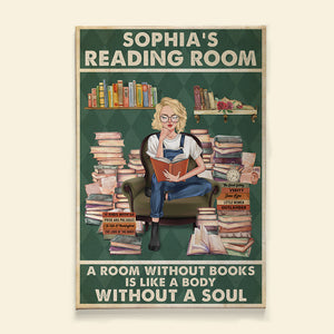 A Room Without Books, Personalized Canvas Print, Book Girl Reading Room Canvas Print, Decor Gift For Book Lovers - Poster & Canvas - GoDuckee