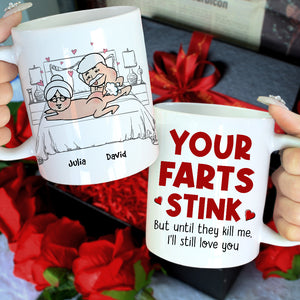 Love Your Farts Stink - Personalized Coffee Mug, Naughty Couple Mug - Funny Gift For Couples - Coffee Mug - GoDuckee