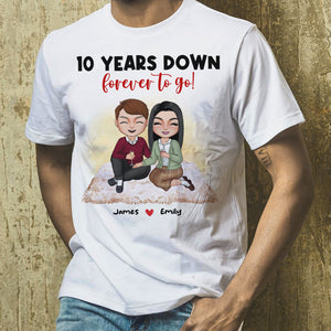 Forever Couple Anniversary Happy Valentine's Day T shirt Hoodie Sweatshirt - Shirts - GoDuckee