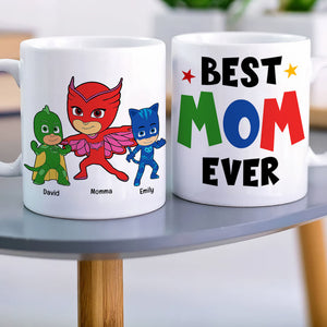 Mom and Kids Personalized Coffee Mug Mother's Day Gift DR-WHM-01QHQN300323 - Coffee Mug - GoDuckee