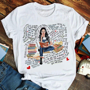 Reading Girl, Book Girl T-shirt Hoodie Sweatshirt - Shirts - GoDuckee