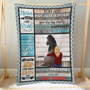 Horses Keep Me Stable, Horses And Me Best Friend Blanket - Blanket - GoDuckee