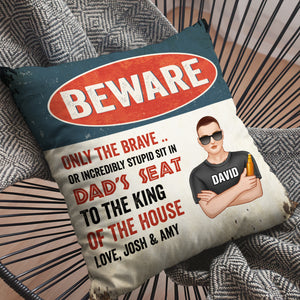 Personalized Dad Pillow - Beware Only The Brave - Pillow - GoDuckee