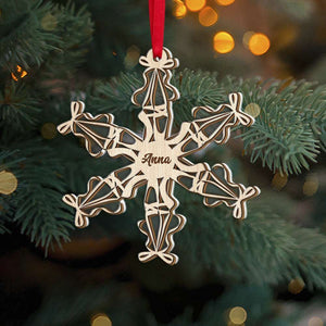 Ballet Pointe Shoes, Personalized 2 Layered Mix Ornament, Christmas Gift - Ornament - GoDuckee