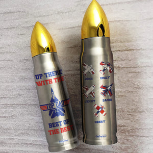 Pilot Bullet Tumbler - Custom Plane - Top Dad, Best Of The Best - Water Bottles - GoDuckee