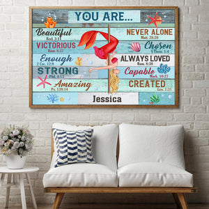 Personalized Pole Dance Mermaid Girl Poster - You Are Beautiful, Strong... - Poster & Canvas - GoDuckee