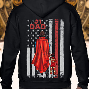 Super Dad, Number One Dad, Personalized Shirt, Father's Day Gift For American Dad - Shirts - GoDuckee