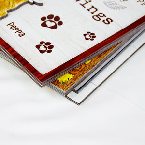 Don't Cry For Me Mom I'm Ok Personalized Heaven Dog Layered Wood Sign Stand - Wood Sign - GoDuckee