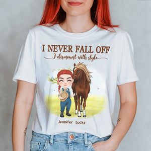 I Never Fall Off I Dismount With Style Shirt Hoodie Sweatshirt - Shirts - GoDuckee