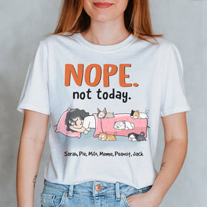 Cat Nope Not Today - Personalized Shirts - Shirts - GoDuckee