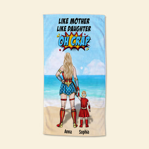 Mom TZ-BTAM2-01NATN100223TM Personalized Beach Towel - Beach Towel - GoDuckee