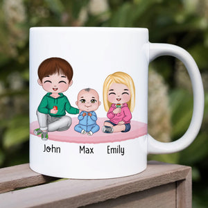 Side By Side Or Miles Apart Grandkids Are Always Close To The Heart, Family Grandkids White Mug - Coffee Mug - GoDuckee