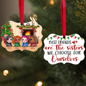 The Sisters We Choose For Ourselves - Personalized Christmas Ornament - Gift For Soul Sister, Best Friend, Doll Girls - Ornament - GoDuckee