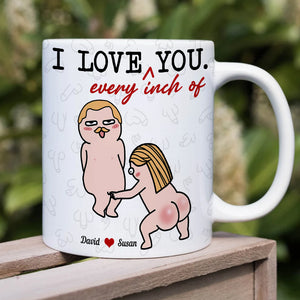 I Love Every Inch Of You, Gift For Couple, Personalized Tumbler, Funny Couple Tumbler, Anniversary Gift - Coffee Mug - GoDuckee