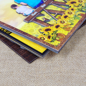 Family Where Life Begins & Love Never Ends - Personalized Wood Sign Stand - Wood Sign - GoDuckee