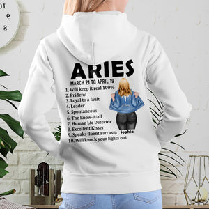 AQUARIUS-Zodiac Girl Personalized Shirt, Gift For Her AQUARIUS - Shirts - GoDuckee