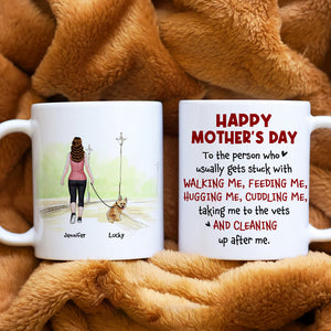 Happy Mother's Day, Gift For Mom, Personalized Mug, Dog Mom Mug, Mother's Day Gift - Coffee Mug - GoDuckee