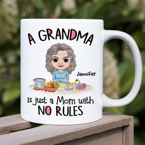 A Grandma Is Just A Mom With No Rules, Personalized Mug, Gift For Mom, Mother's Day Gift - Coffee Mug - GoDuckee