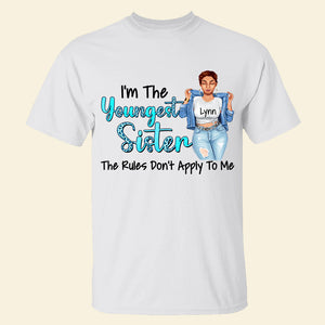 Personalized Sister Rules Shirt, I Make The Rules - The Rules Don't Apply To Me, Funny Sister Gift - Shirts - GoDuckee