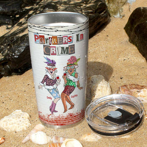 Partners In Crime, Personalized Tumbler, Gift For Bestie - Tumbler Cup - GoDuckee