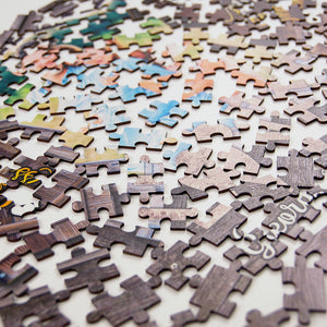 From Our First Kiss Till Our Last Breath, Personalized Wood Puzzle, Gifts for Couples - Wood Sign - GoDuckee