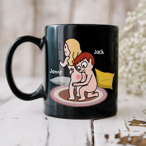 I Adore You And Love Every Part Of You - Personalized Couple Black Mug - Gift For Couple - Coffee Mug - GoDuckee