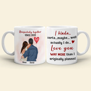 Love You Way More Than I Originally Planned Personalized Couple Mug, Gift For Couple - Coffee Mug - GoDuckee