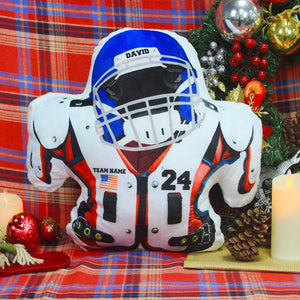 Helmet & Shoulder Pad - Custom Shape Pillow - Gift For Football Player - Pillow - GoDuckee