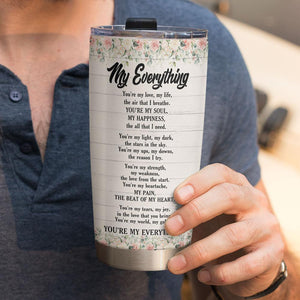 Personalized Hoodies Couple Tumbler - You Are My Everything - Tumbler Cup - GoDuckee