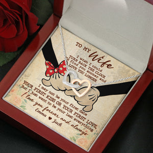 Couple I'd Find You Sooner - Personalized Interlocking Hearts Necklace - Jewelry - GoDuckee