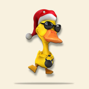 Gym Duck With Kettlebell - Personalized Christmas Ornament - Gift for Gymers - Ornament - GoDuckee