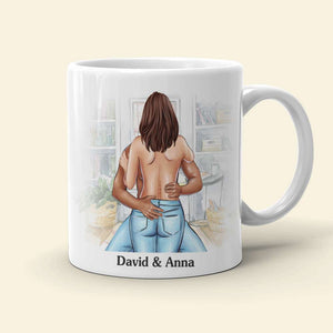 I Want To Forget My Name While I'm Busy Moaning Yours Personalized Couple Mug, Gift For Couple - Coffee Mug - GoDuckee